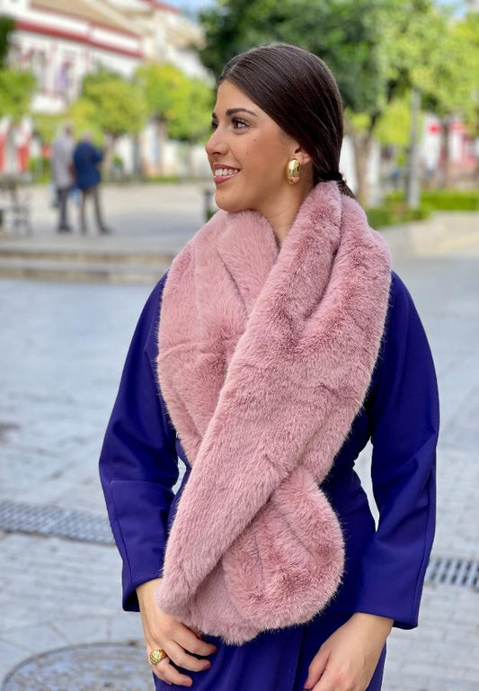 Estola Peluche Rosa