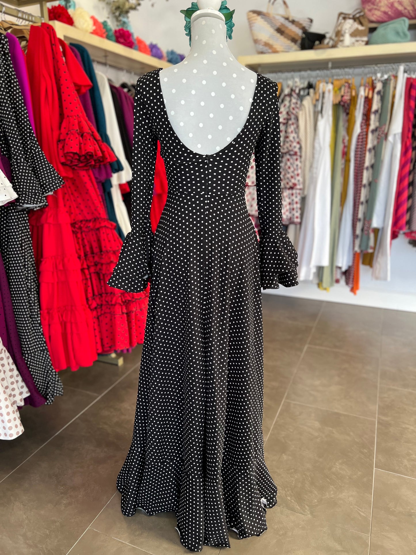 Traje Flamenca Almería Negro