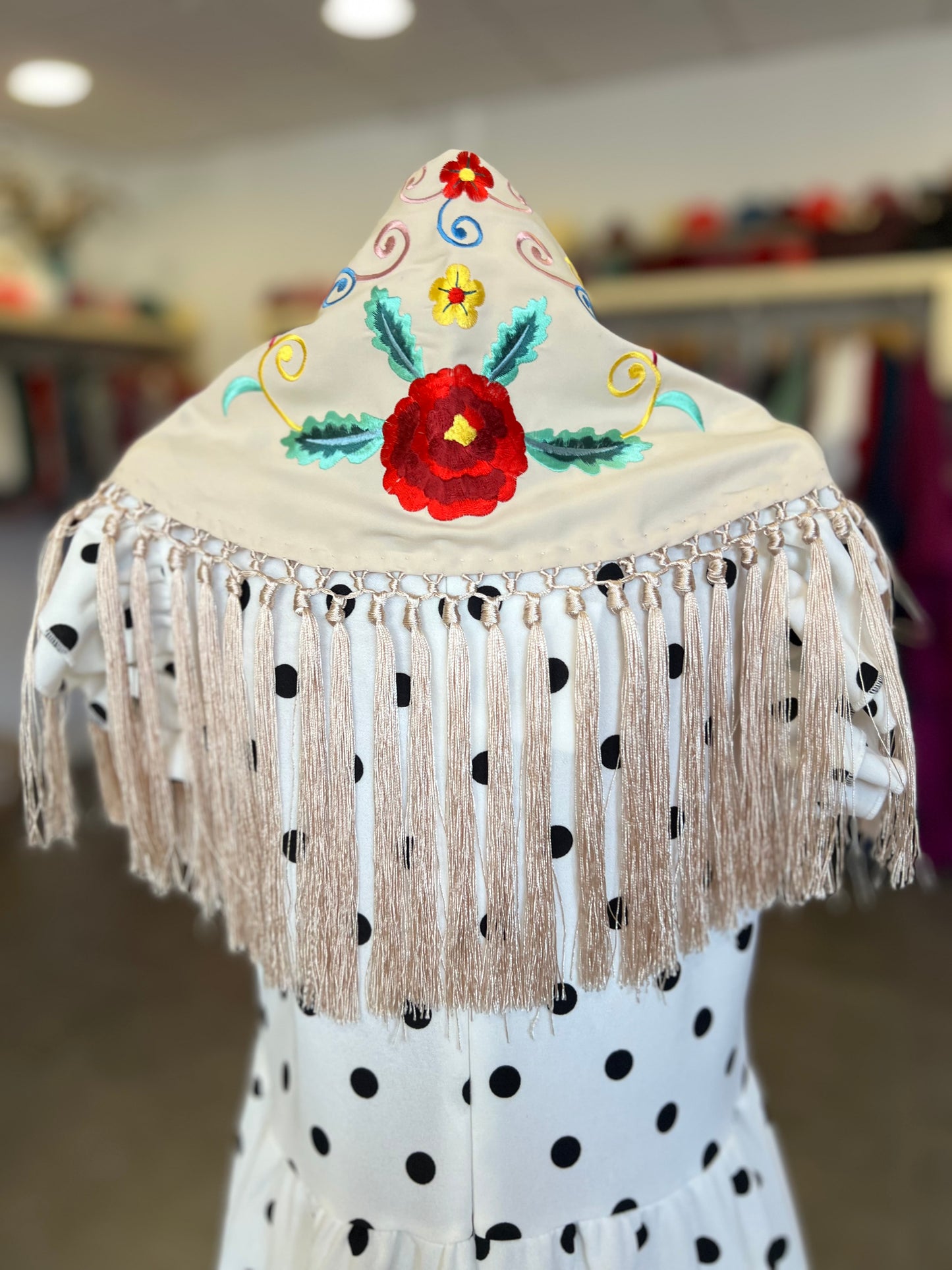 Mantón Juvenil Granada Beige