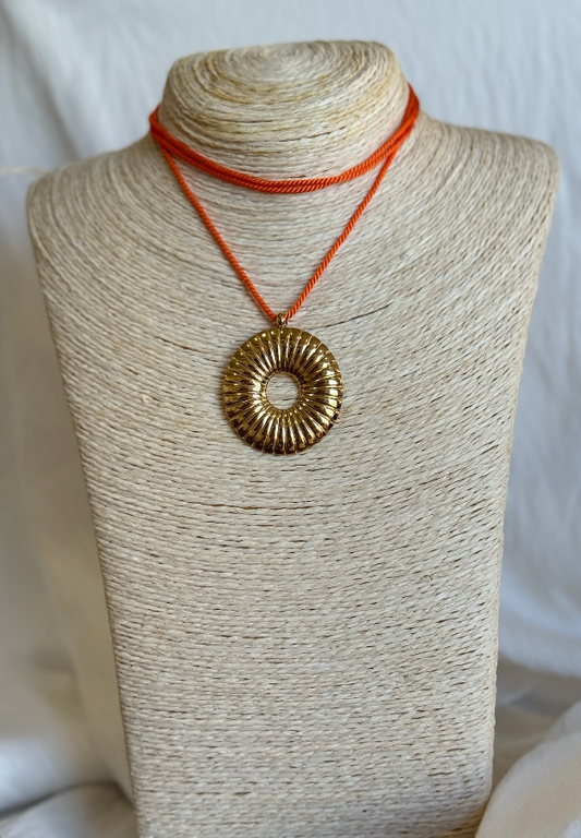 Collar Cuerda Naranja
