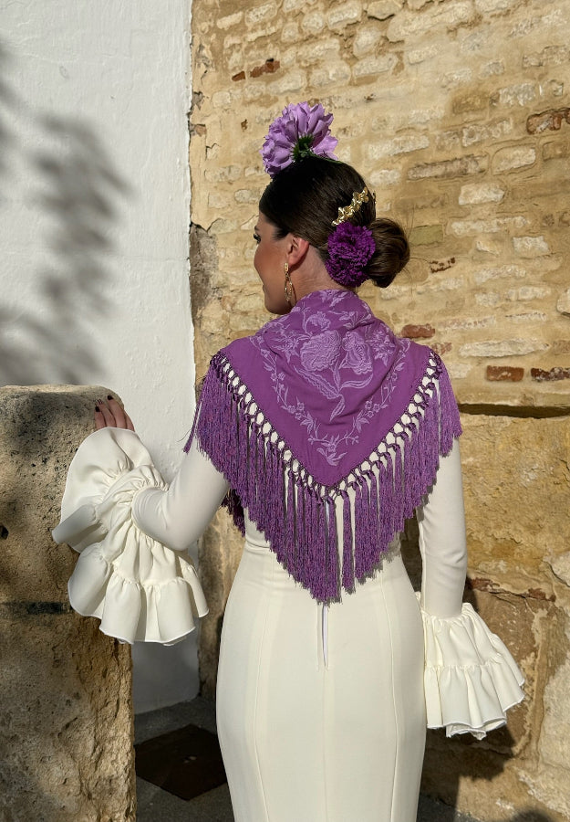 Mantón Candela lila