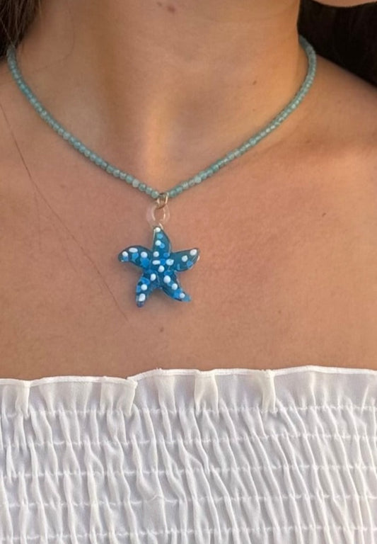 Collar Estrella De Mar Celeste