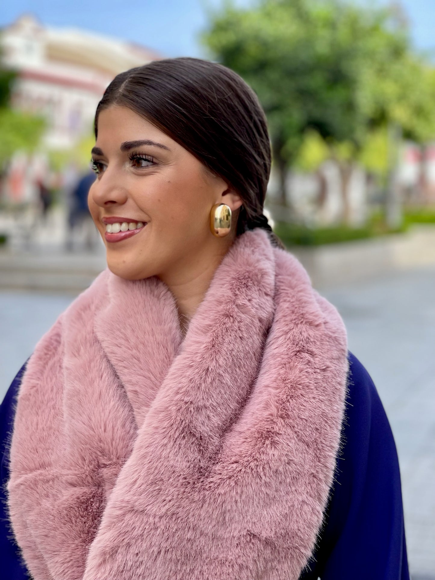 Estola Peluche Rosa