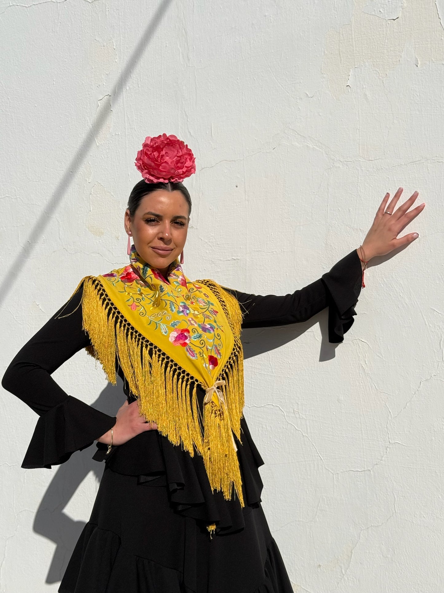 Mantón Carmen mostaza