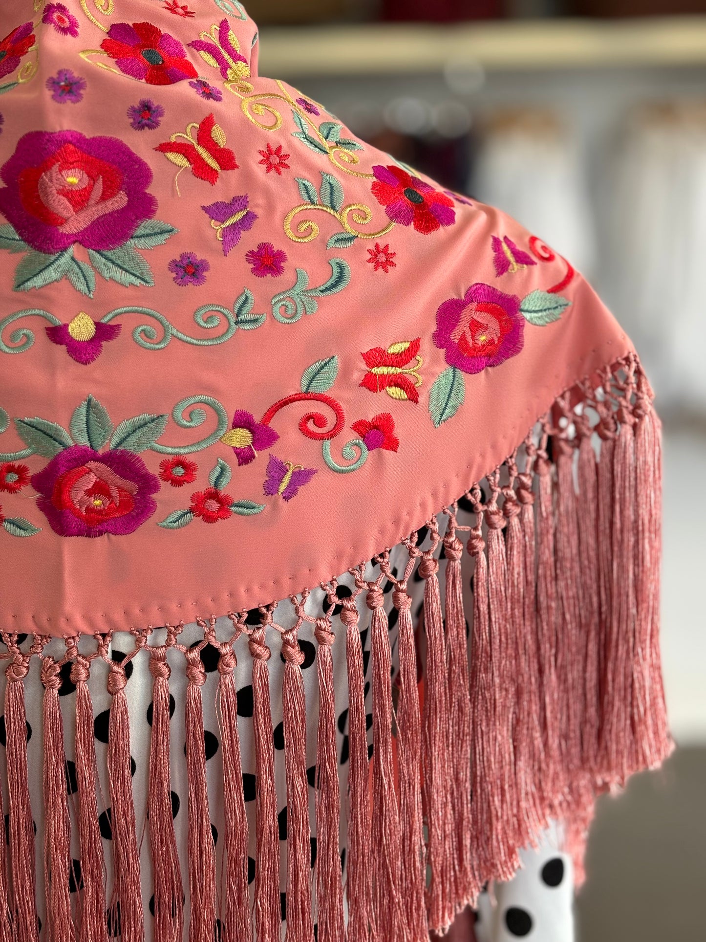 Mantón María salmón