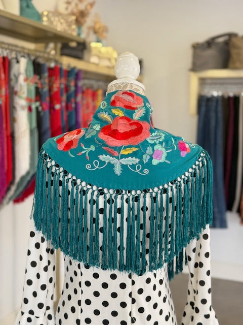 Manton Carmen verde oscuro