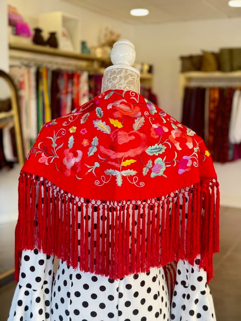 Mantón Carmen rojo