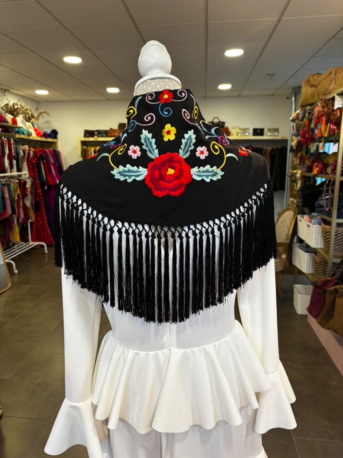 Mantón Granada Negro