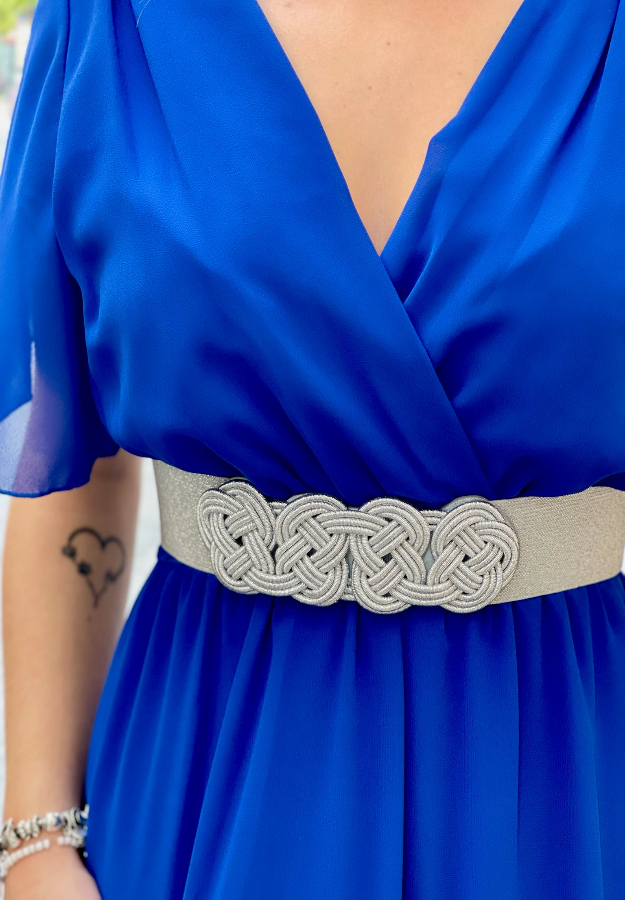 Cinturón Nudos Plateados