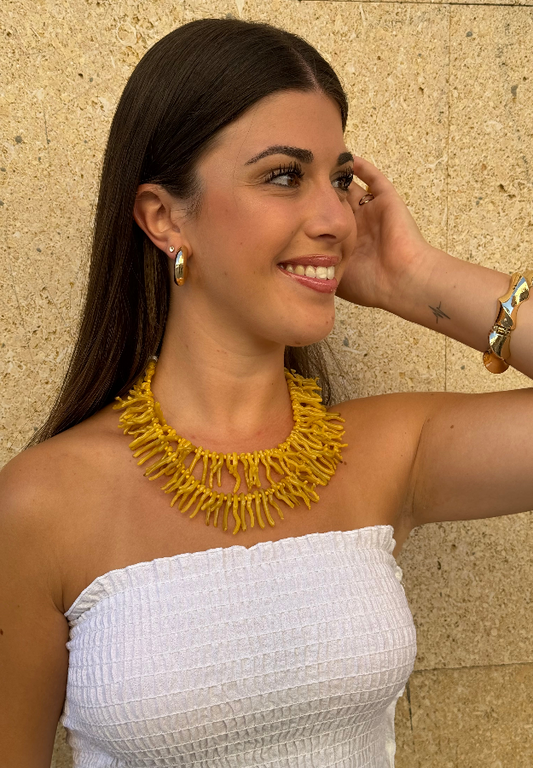 Collar Corales Amarillo