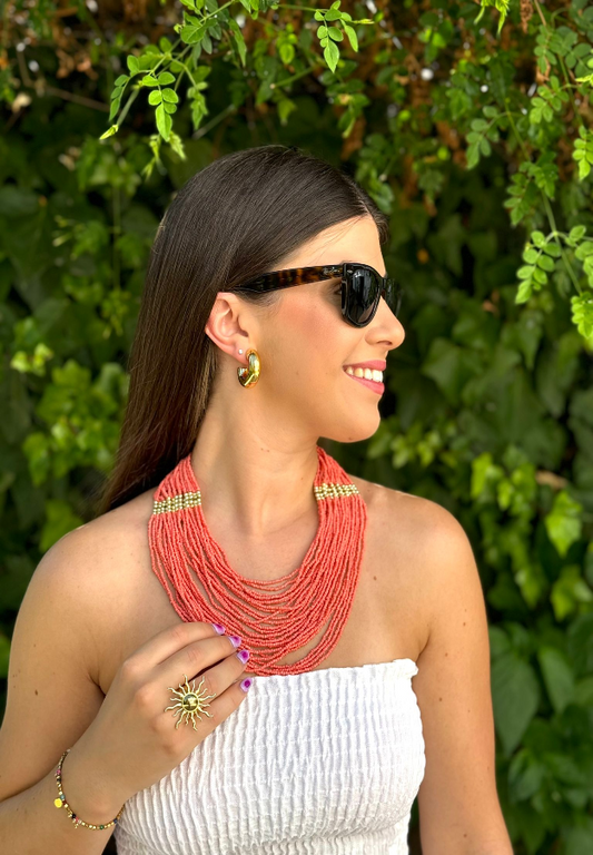 Collar Indio Coral