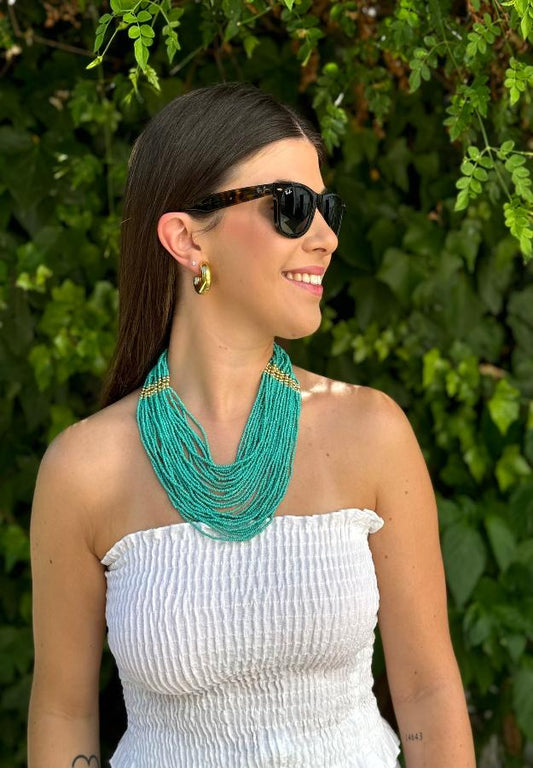 Collar Indio Verde Agua