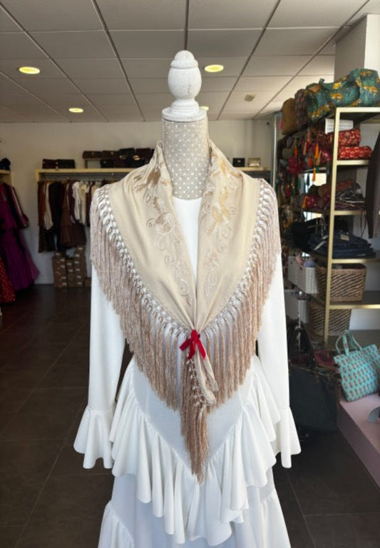 Mantón Al Tono Juvenil Beige