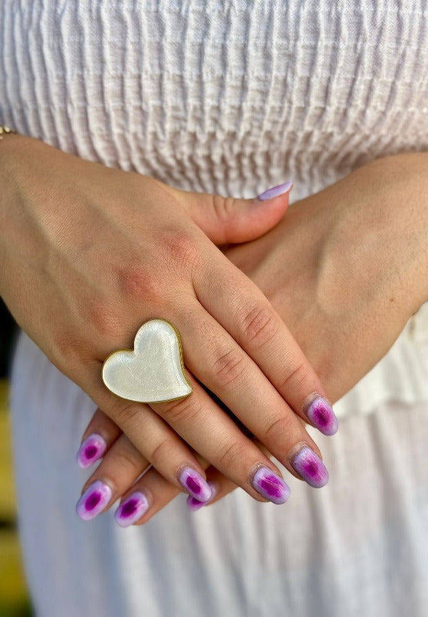 Anillo love blanco