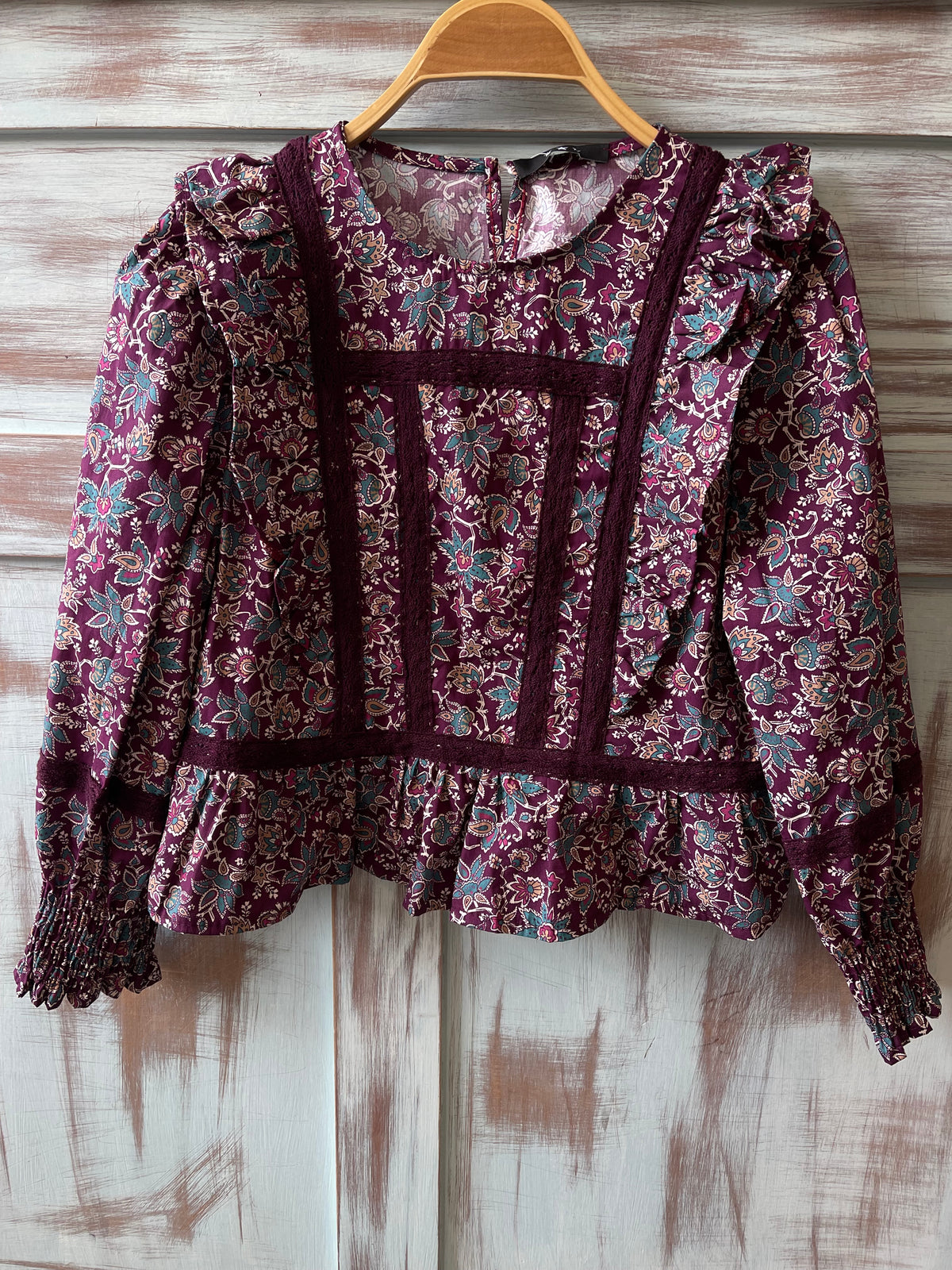 Camisa Carlota Burdeos