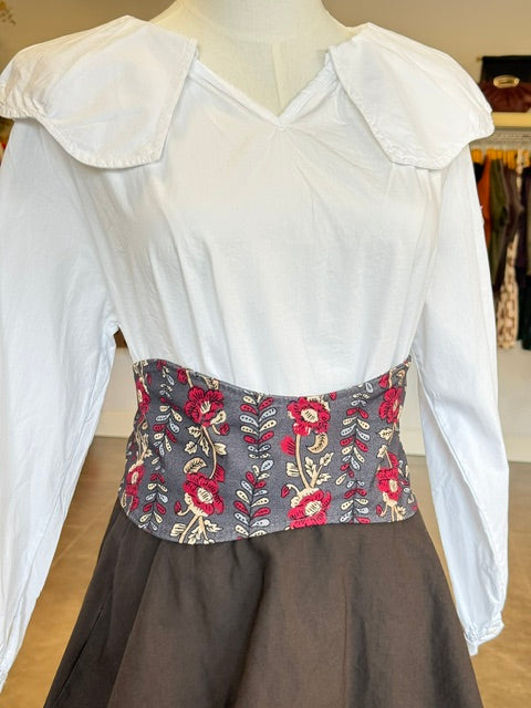 Fajín Flores Gris