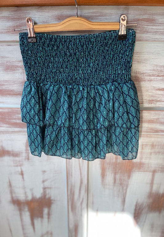 Falda pantalon azul marino y verde