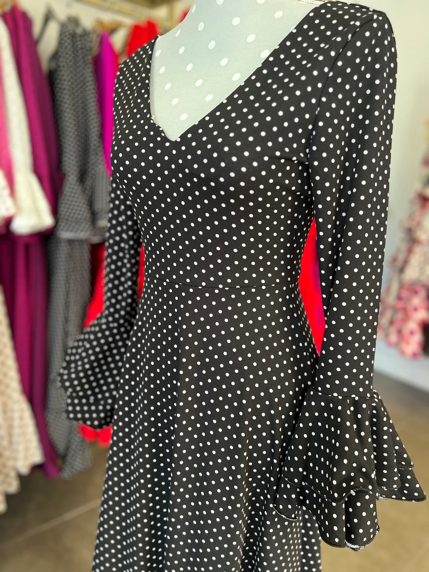 Traje Flamenca Almería Negro