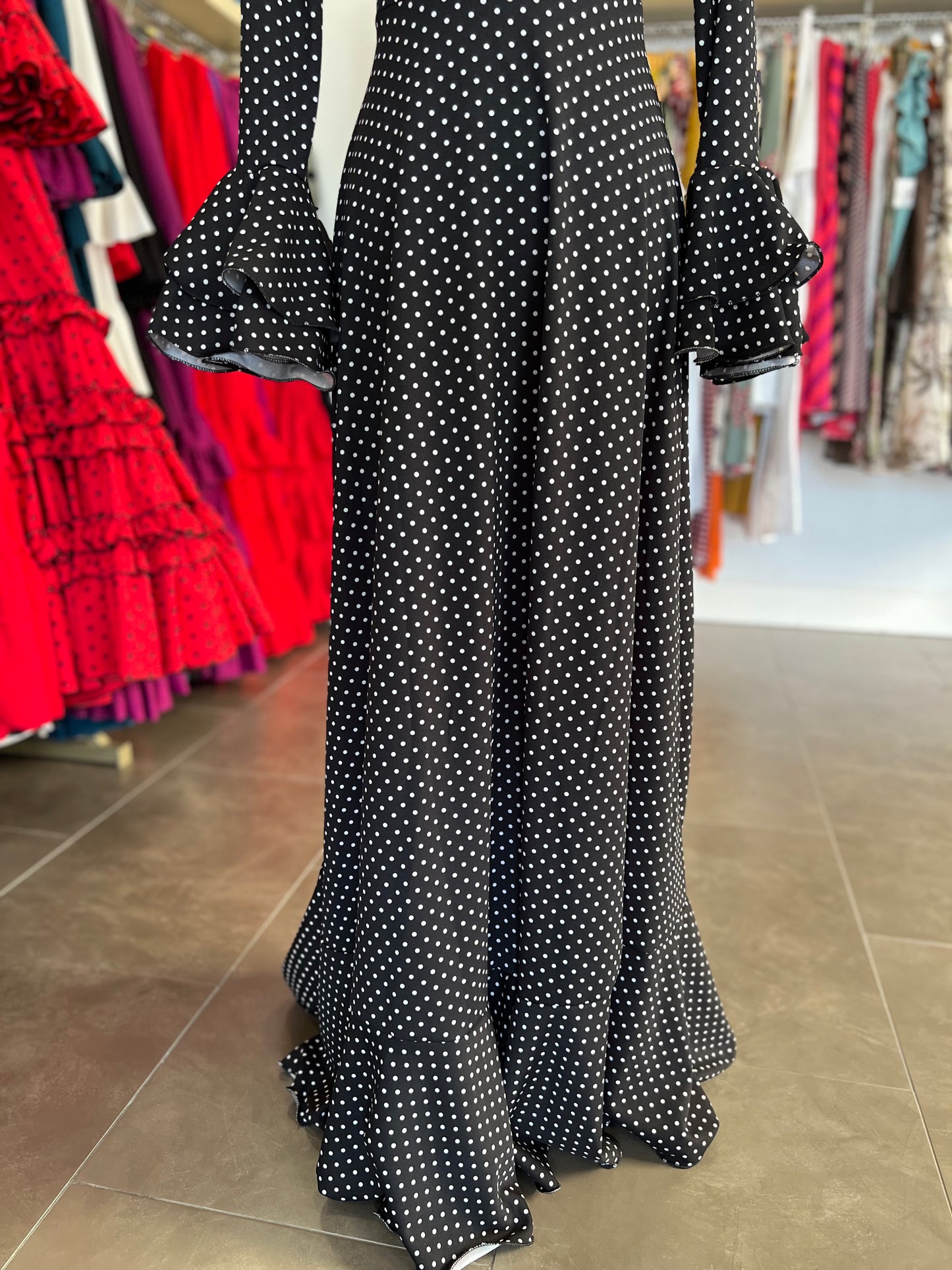 Traje Flamenca Almería Negro