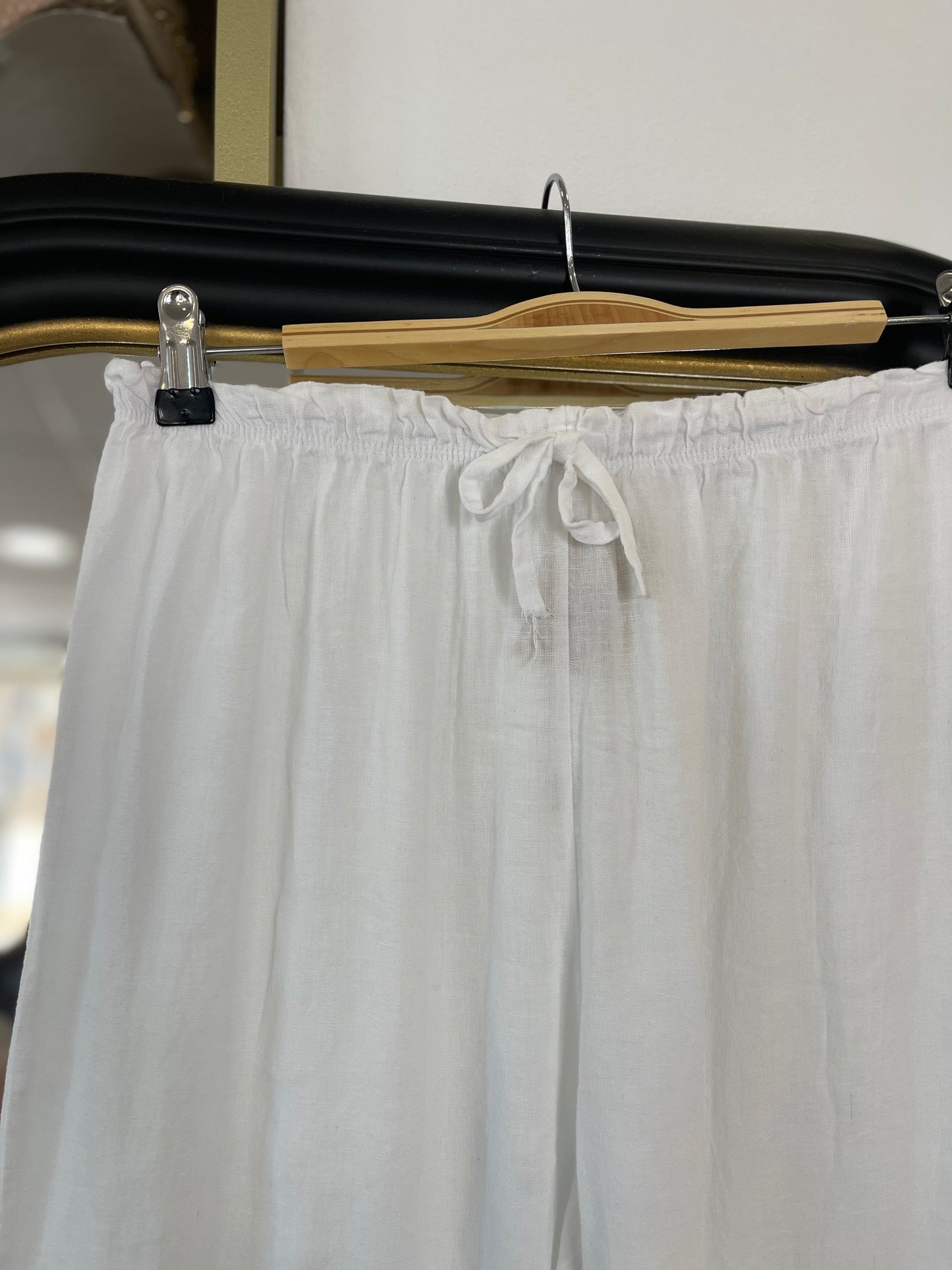 Pantalón lino blanco