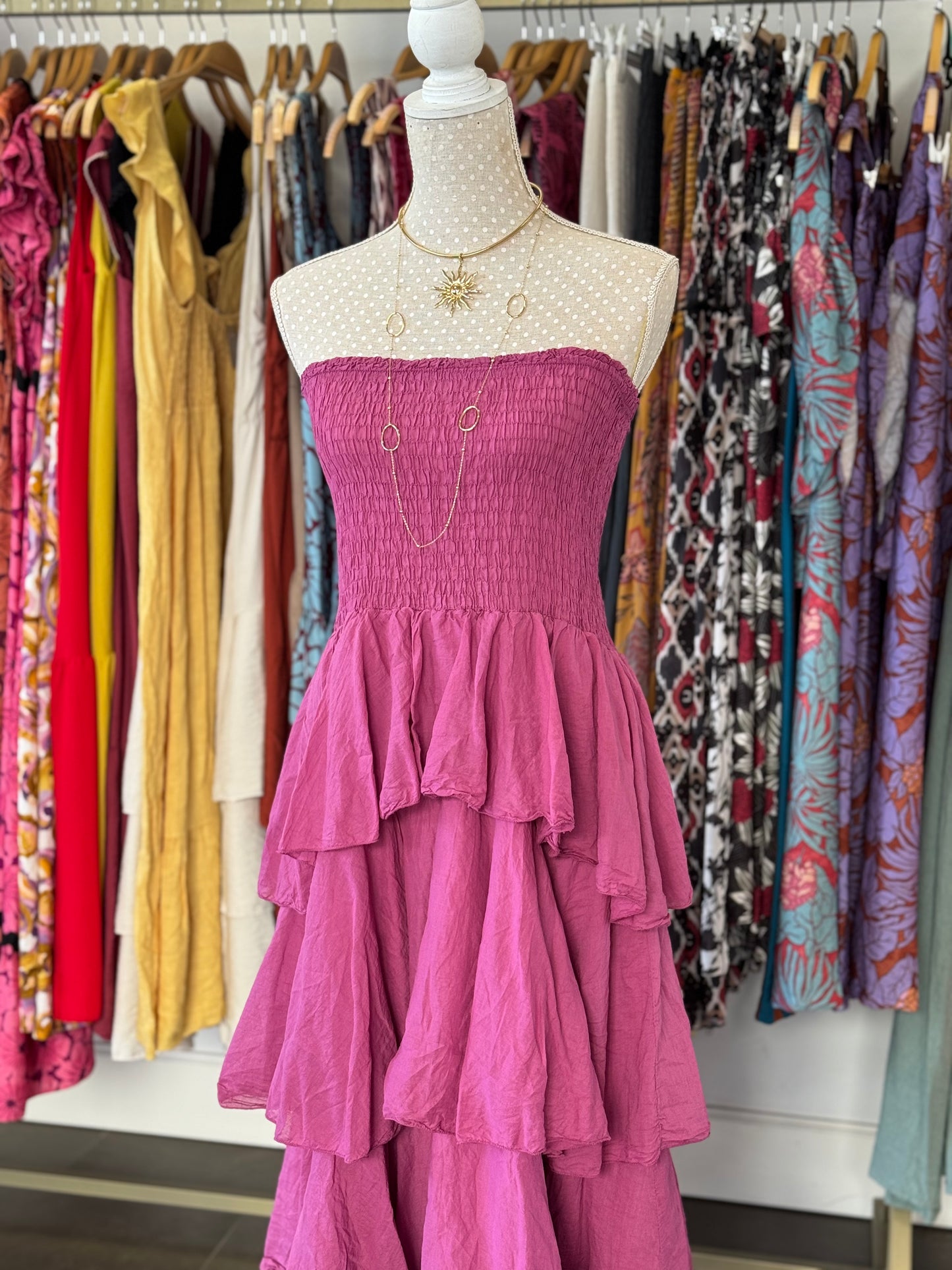 Vestido Leo buganvilla