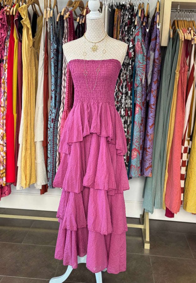 Vestido Leo buganvilla