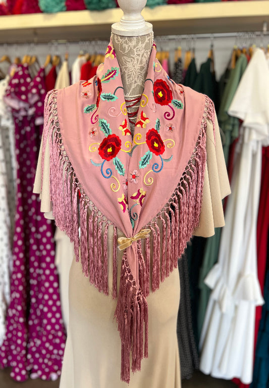 Mantón Granada Rosa Maquillaje
