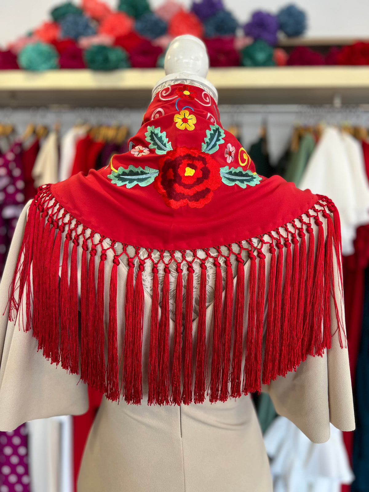 Mantón Granada Rojo