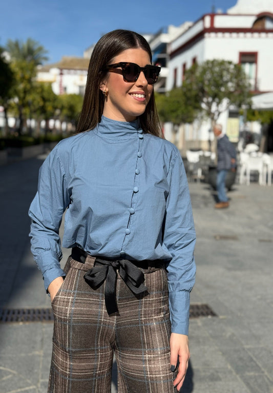 Camisa Sofía celeste