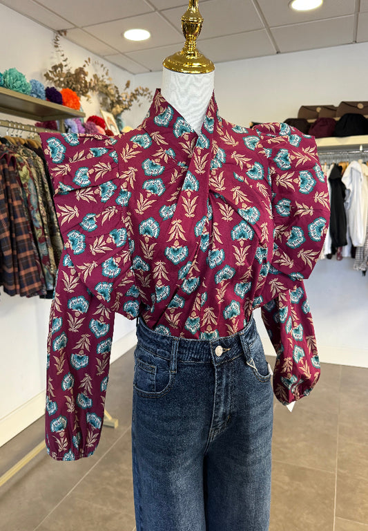 Blusa Lara Burdeos