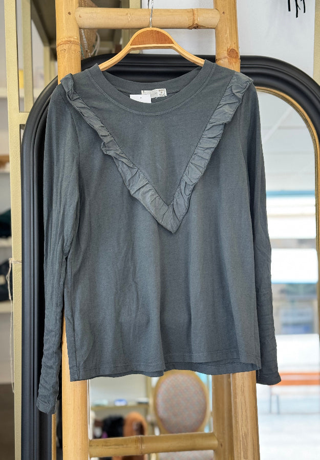 Camiseta Volante Gris