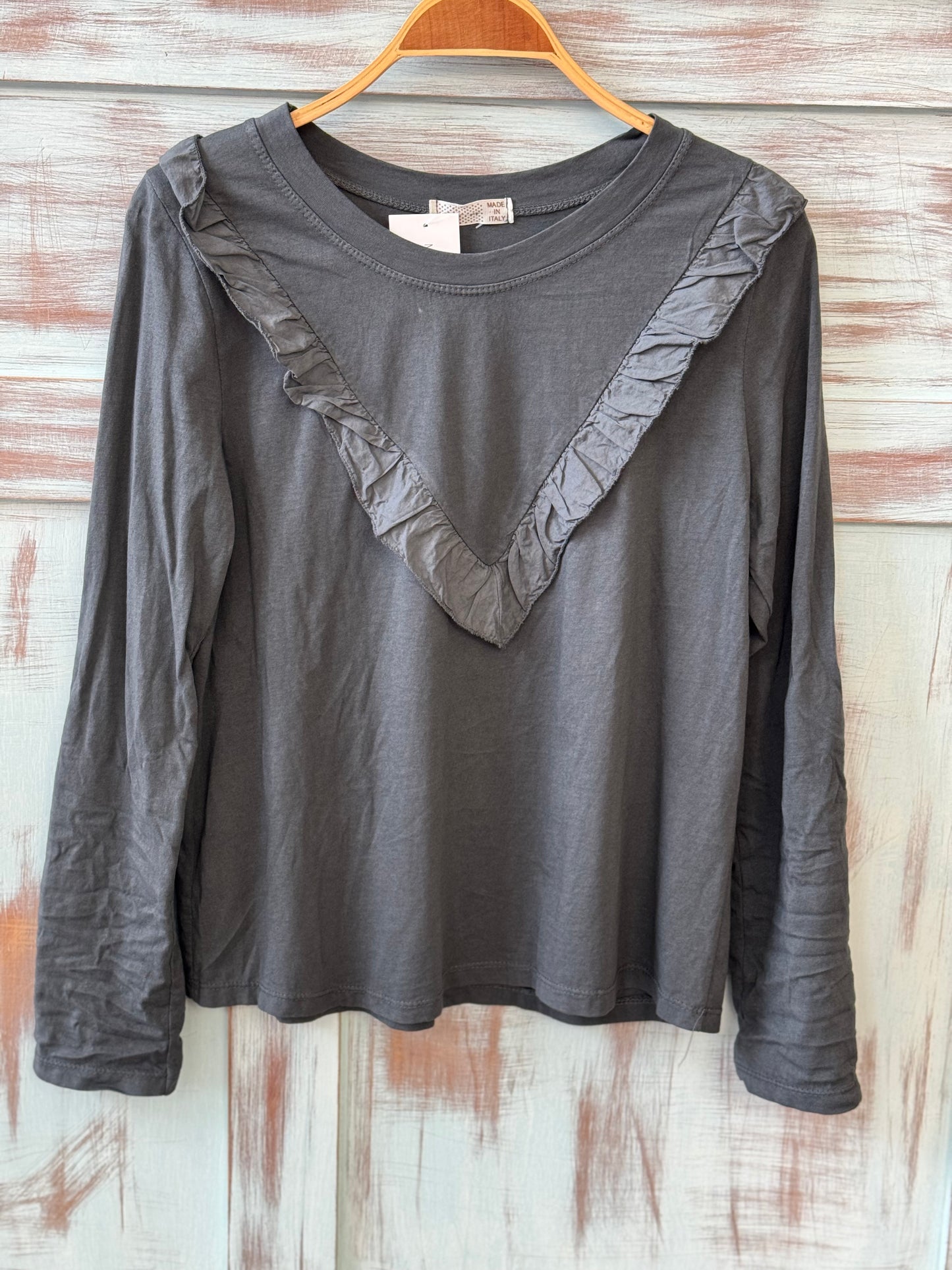 Camiseta Volante Gris