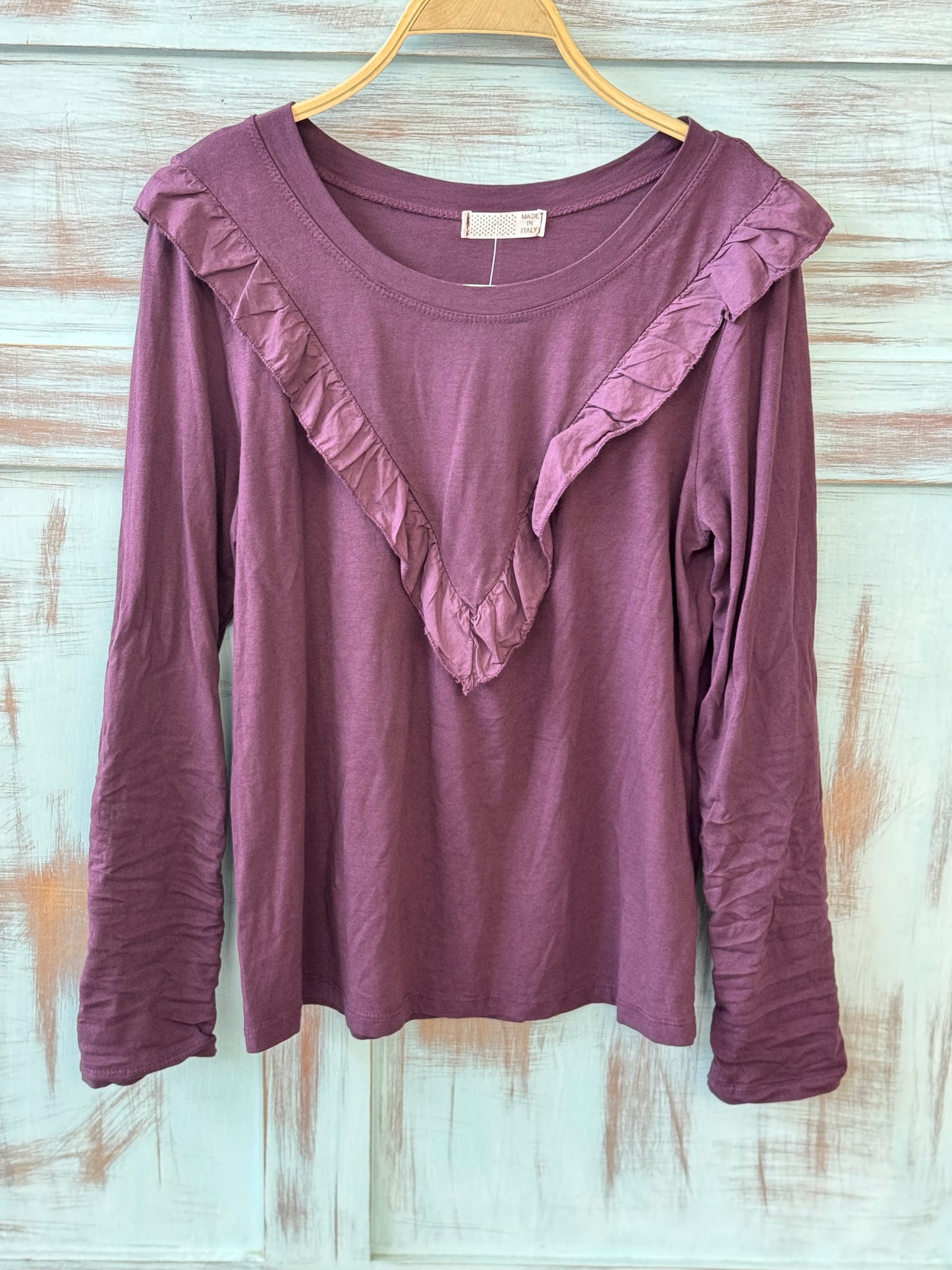 Camiseta Volante Burdeos