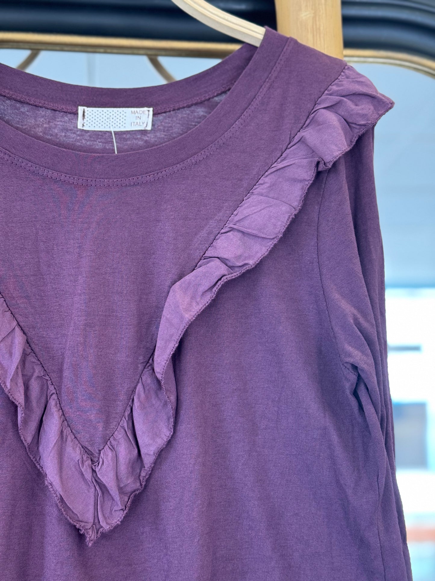 Camiseta Volante Burdeos