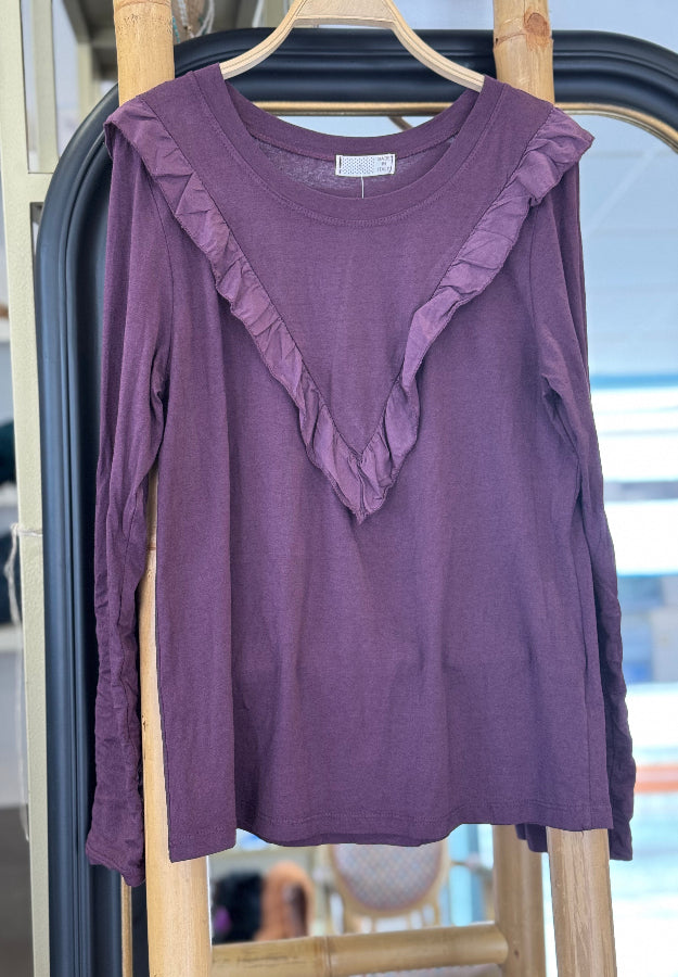 Camiseta Volante Burdeos