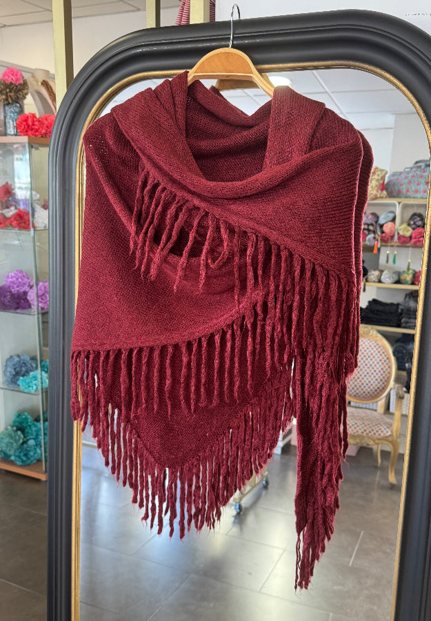 Poncho Burdeos