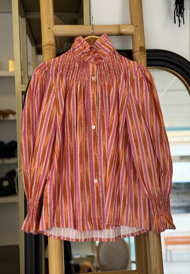 Camisa Ángela Rosa y Naranja