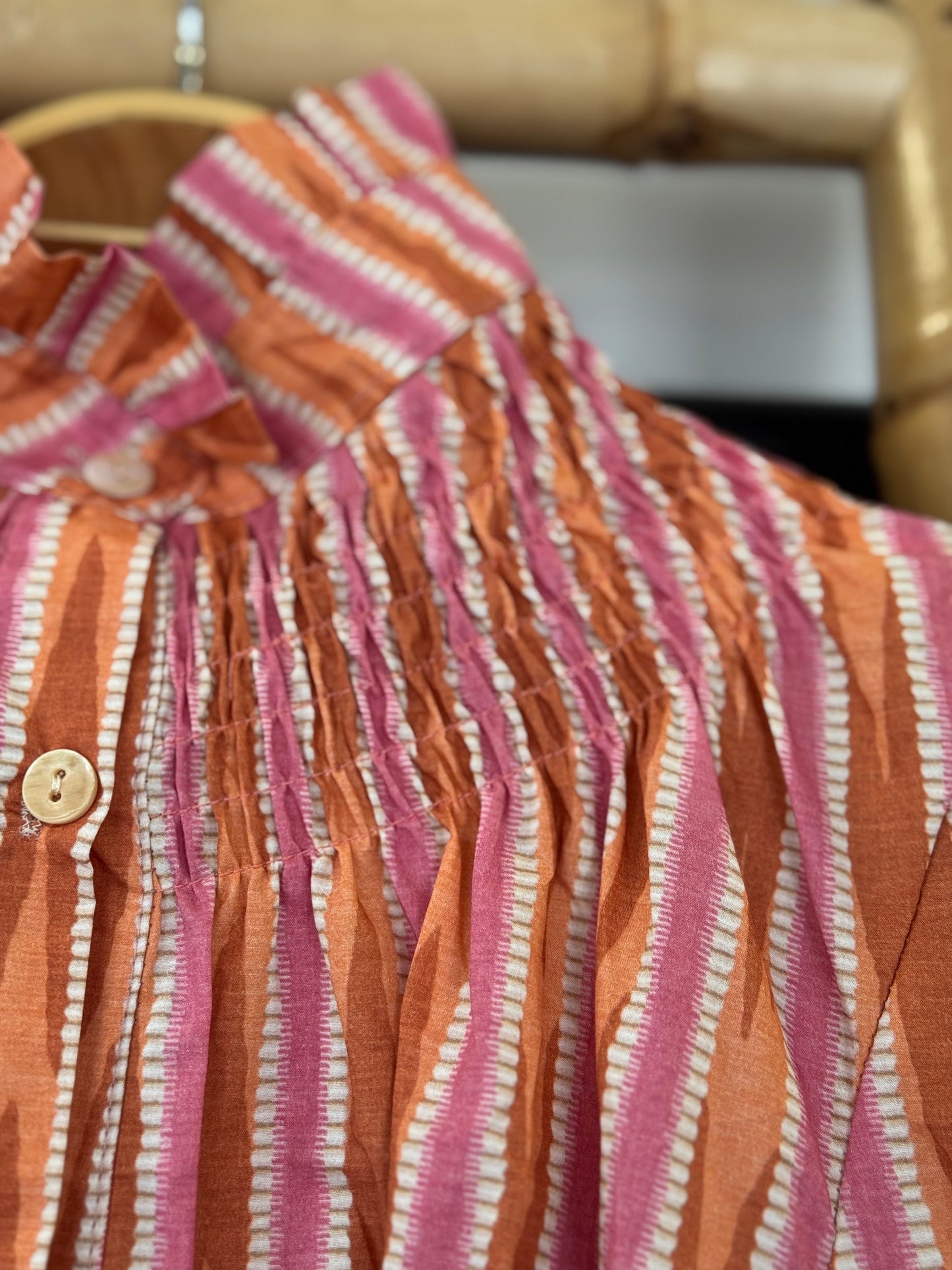 Camisa Ángela Rosa y Naranja