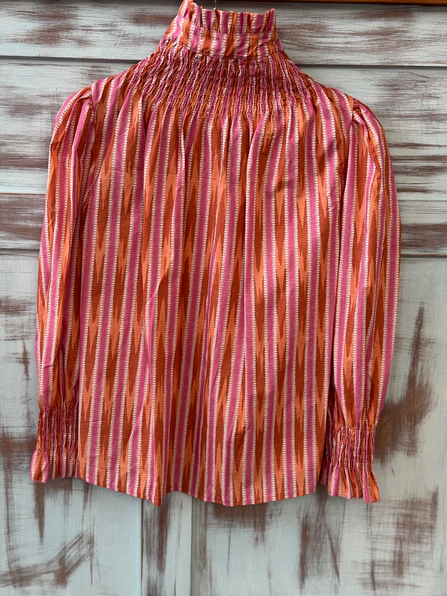 Camisa Ángela Rosa y Naranja