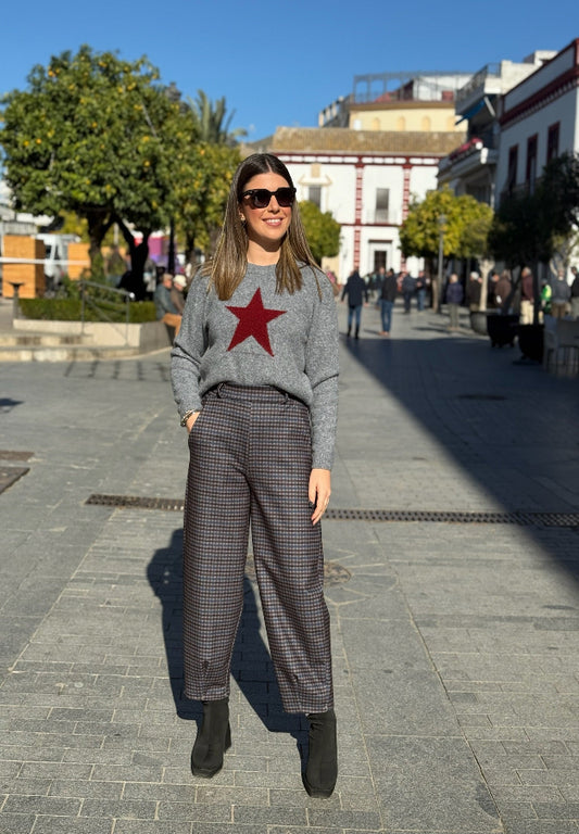 Pantalón Carrot Gris