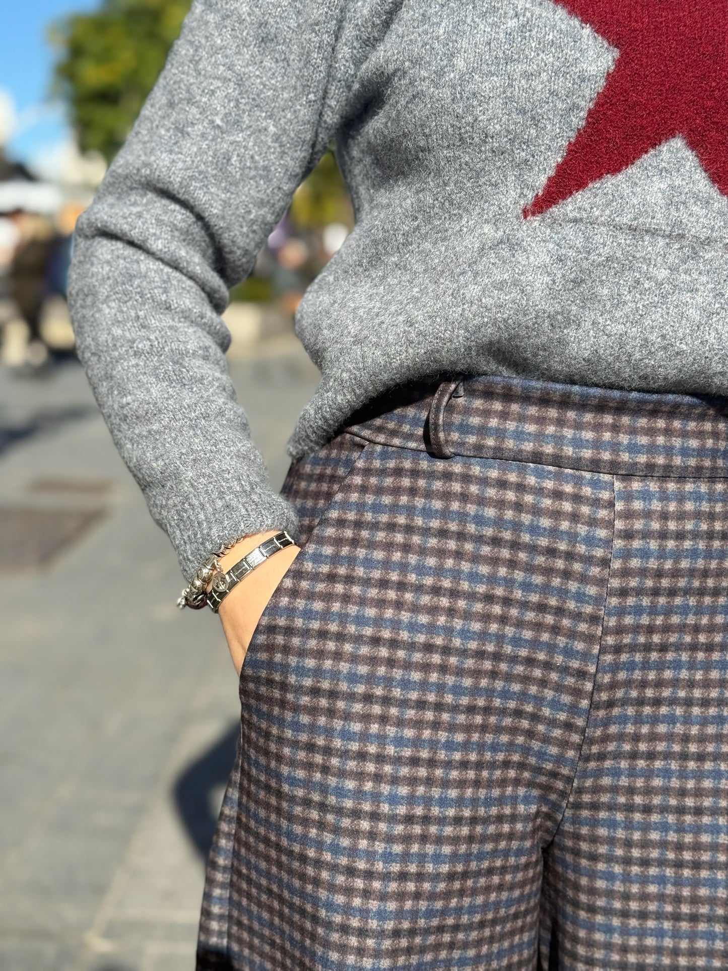 Pantalón Carrot Gris