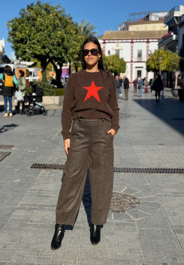 Pantalón Carrot Marrón