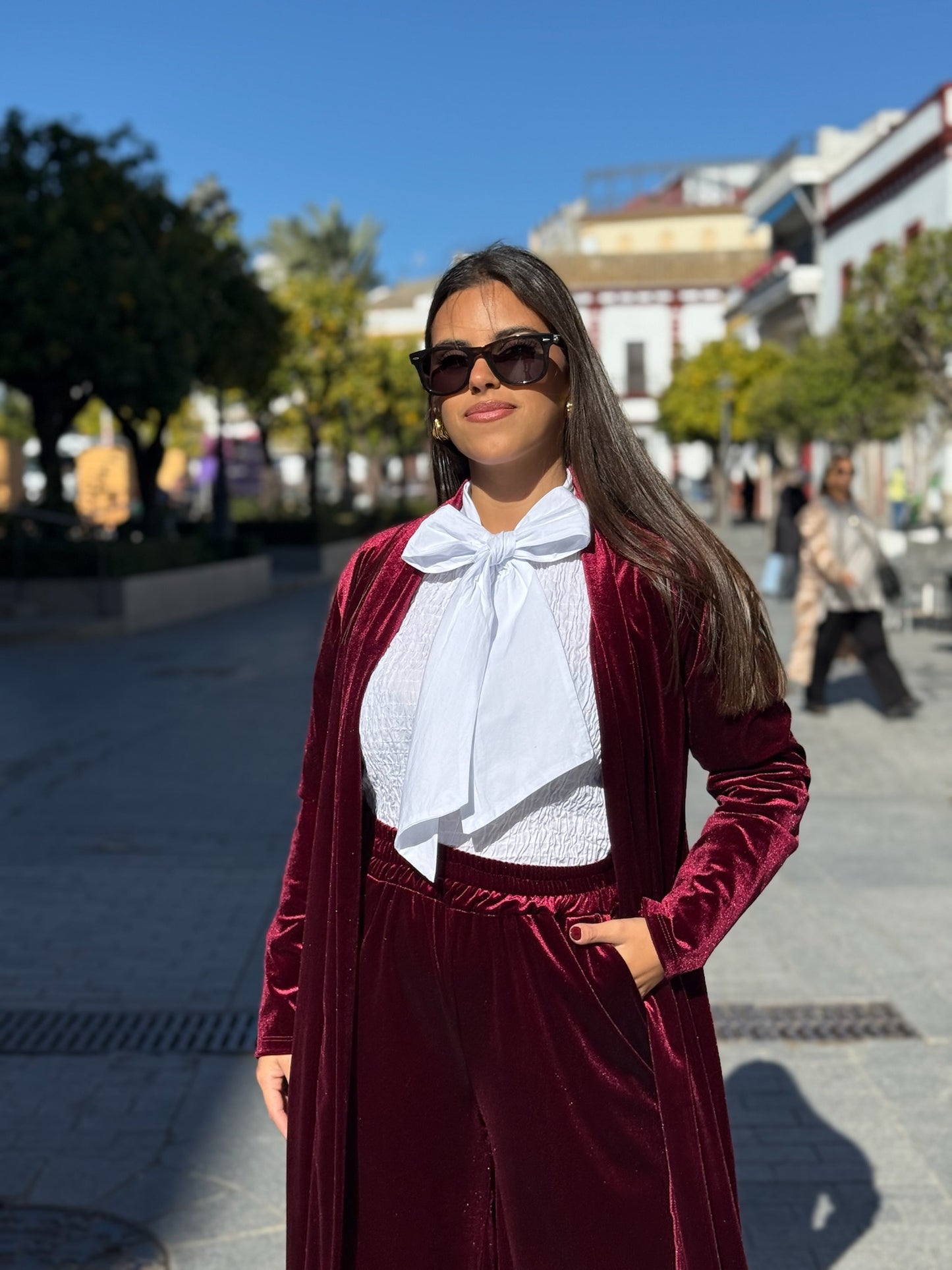 Kimono Victoria burdeos