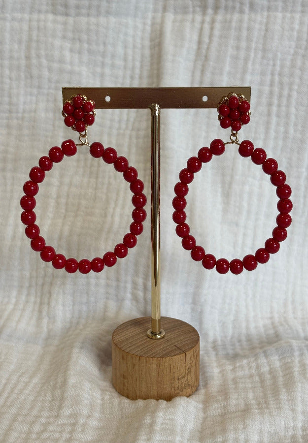 Pendiente Maca Rojo