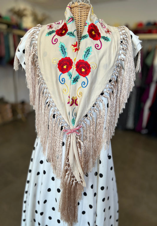 Mantón Juvenil Granada Beige