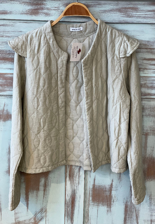 Chaqueta acolchada beige