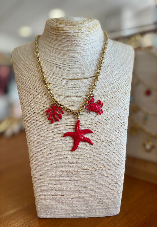 Collar marino rojo