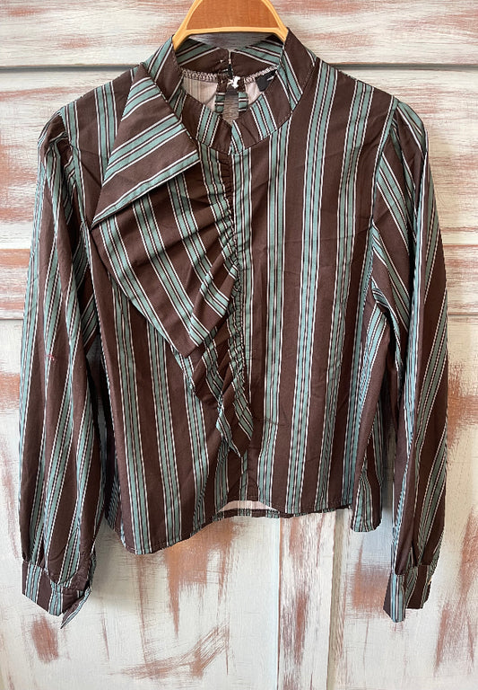 Blusa Carlota Marrón y Verde