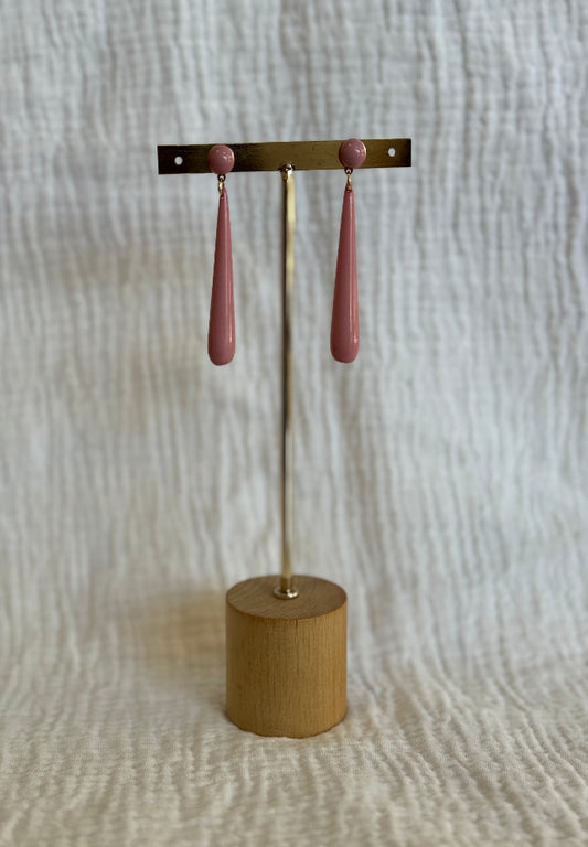 Pendiente Coral rosa