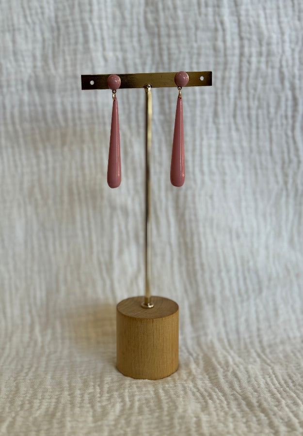 Pendiente Coral rosa